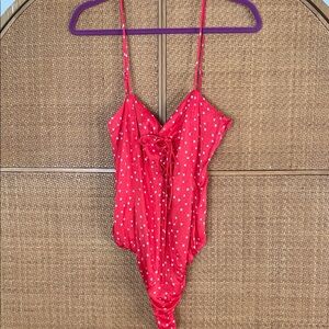 Zara Red Polka Dot Bodysuit